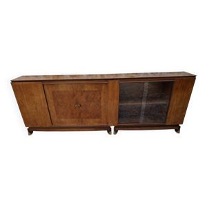 enfilade vitrée en acajou,