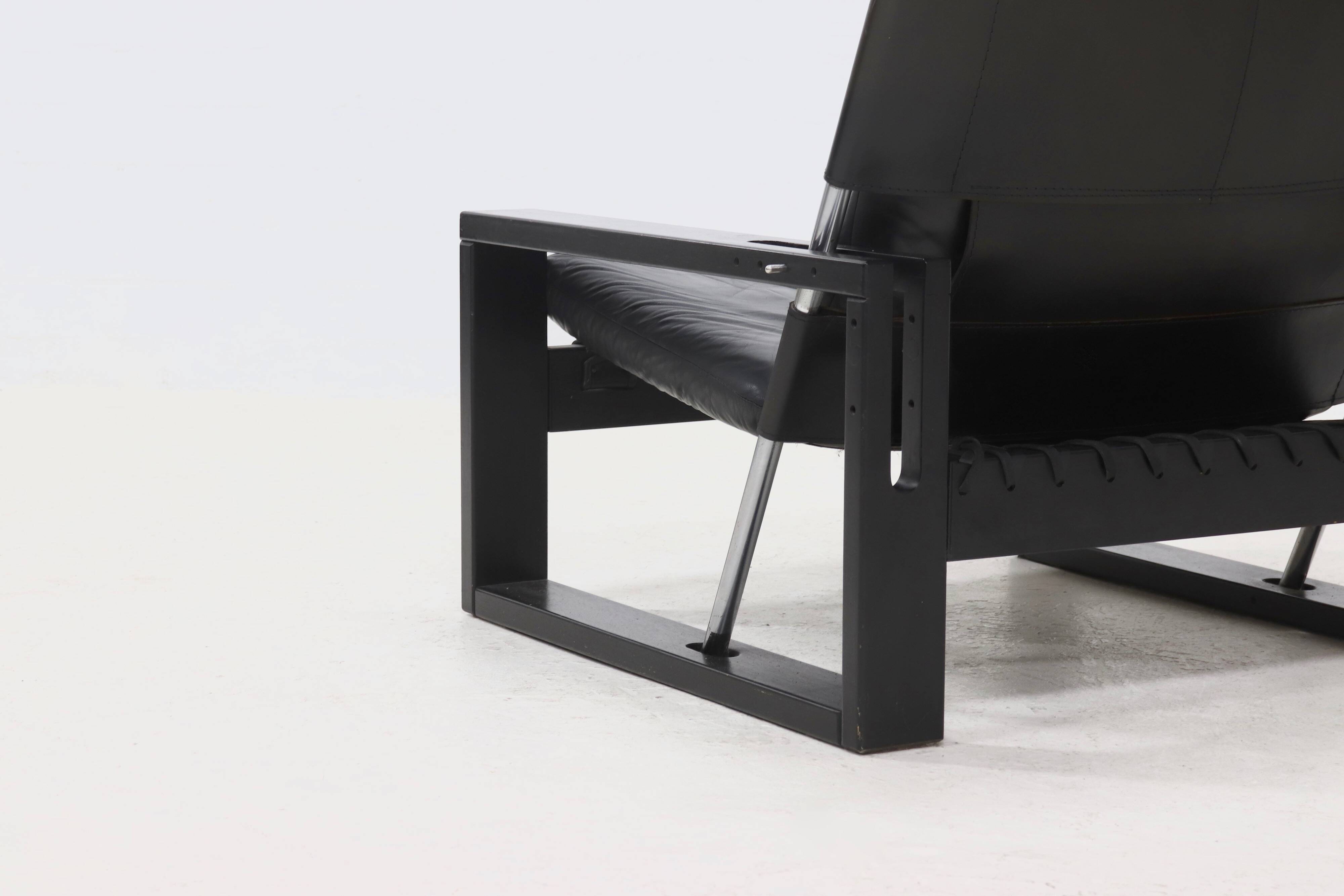 Brutalist Adjustable Lounge Chair by Sonja Wasseur 1970s