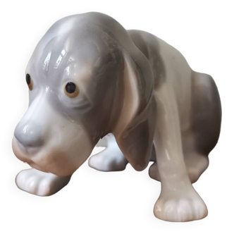 Large Vintage Porcelain Dog Figurine Made in Korea Zoomorphic