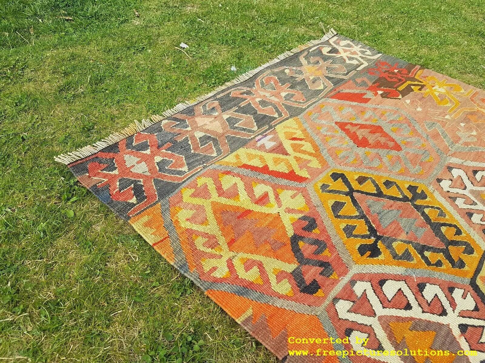 Vintage Turkish hallway rug 92x273 cm