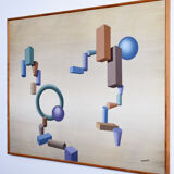 Geometrical abstract painting, 1970s