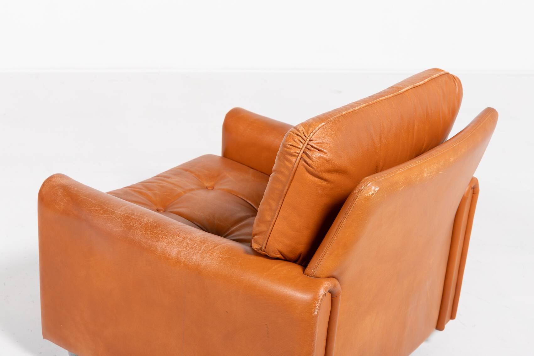 Danish Modern cognac leather armchairs from 1960’s