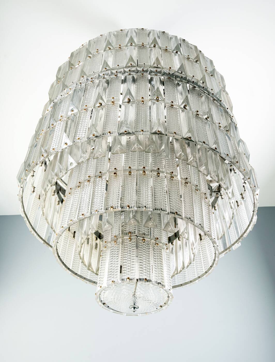 Tiered Crystal Chandelier, 1960s, Czechoslovakia