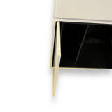 David Lange white lacquered wooden furniture