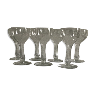 7 flutes champagne leg crystal dig