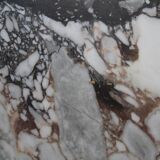 Wooden and marble bedside table