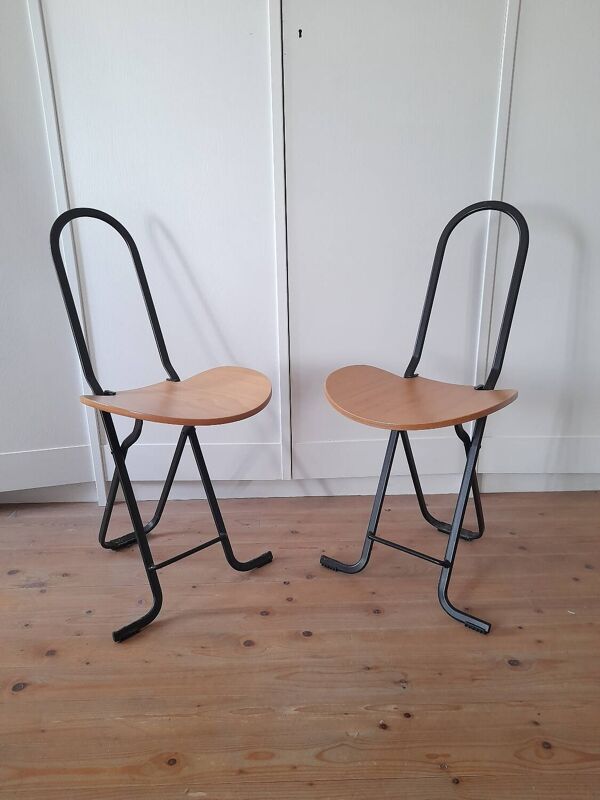 2 chaises pliantes Dafne de Gastone Rinaldi Fly line Italy