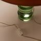 Lampe de table en verre avec abat-jour orange
