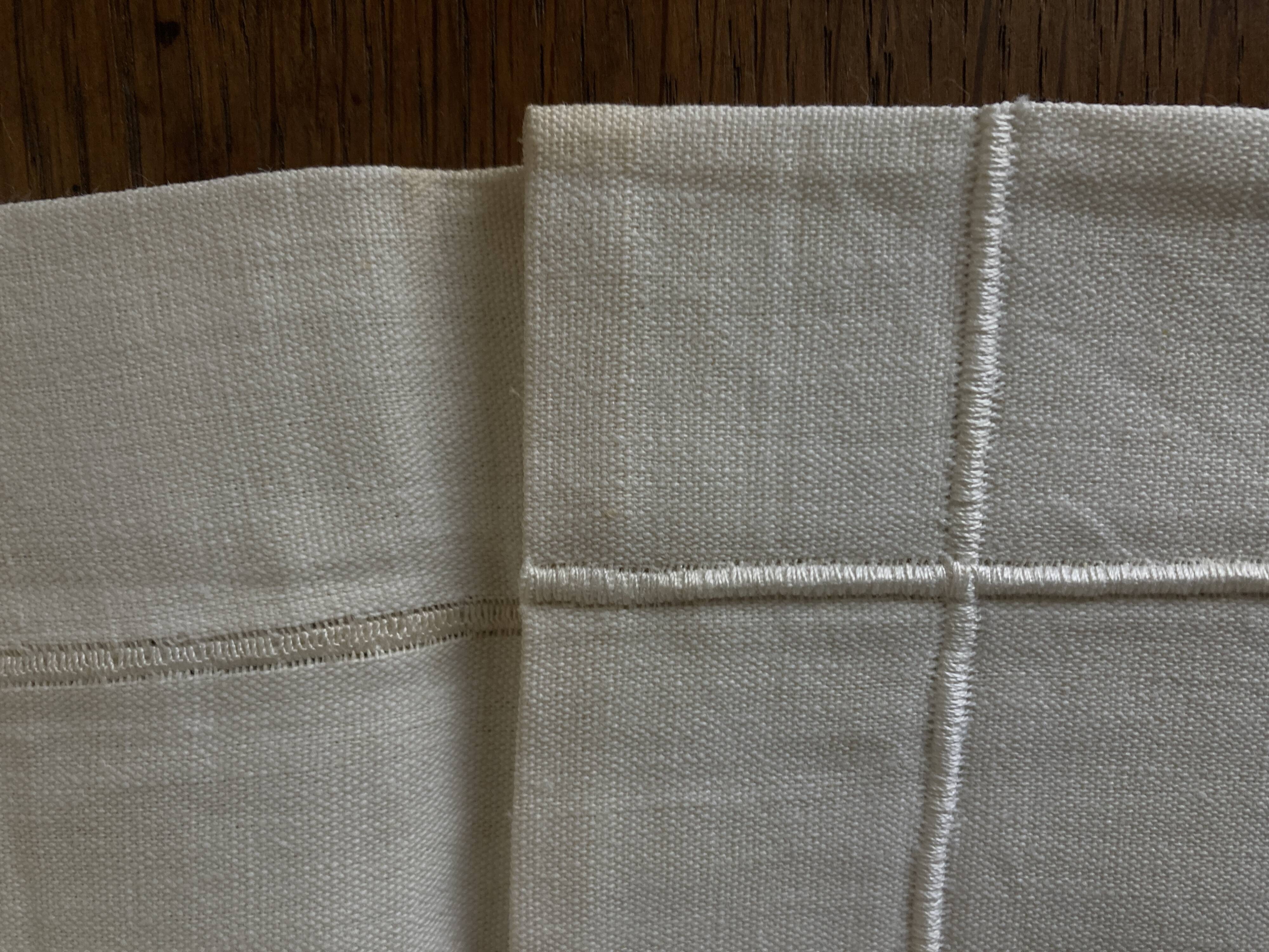Pair of linen pillowcases 1960 old linen new