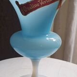 Vase opaline bleu