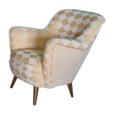 Fauteuil club organique année 50-60 restauré