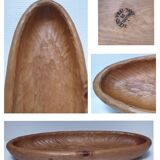 Long carved monoxyl wood cut stamped L. 54 cm