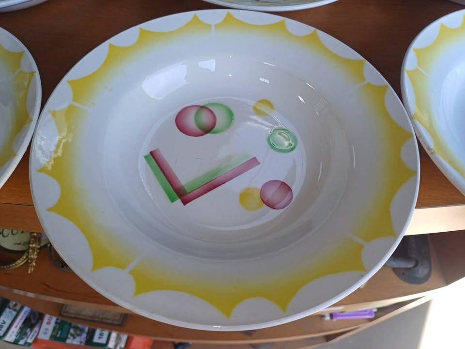 Set of 6 Deep Plates "PLANETS" – Digoin & Sarreguemines