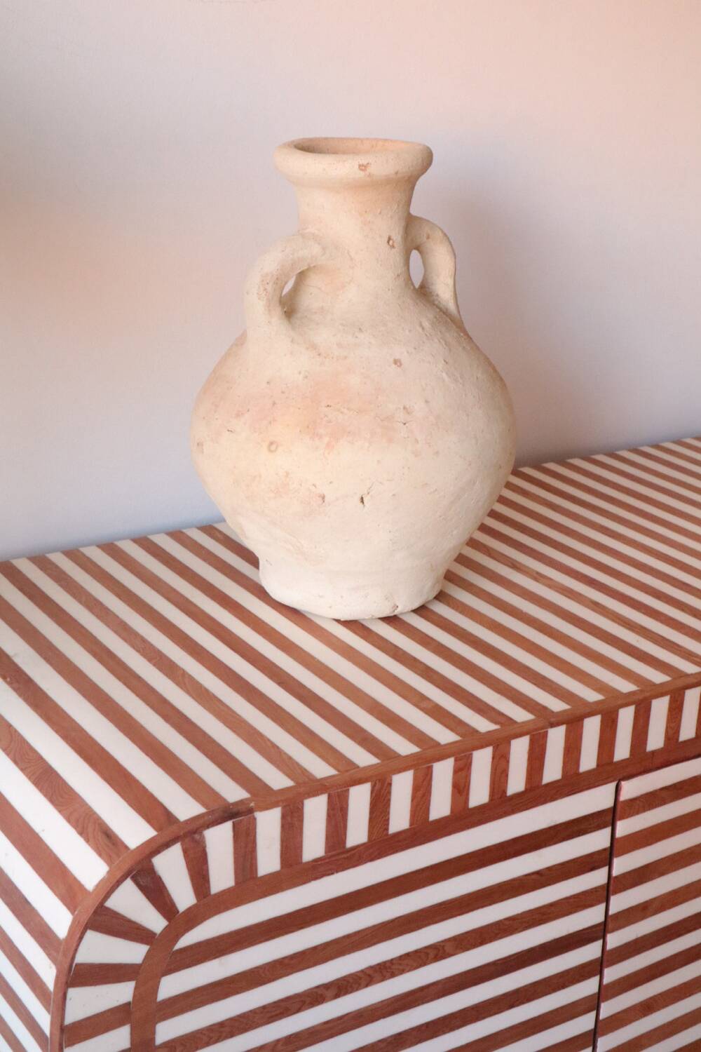Raw wabi-sabi tamegroute amphora vase