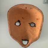 Glazed terracotta mask, tribal art from the 1980s.