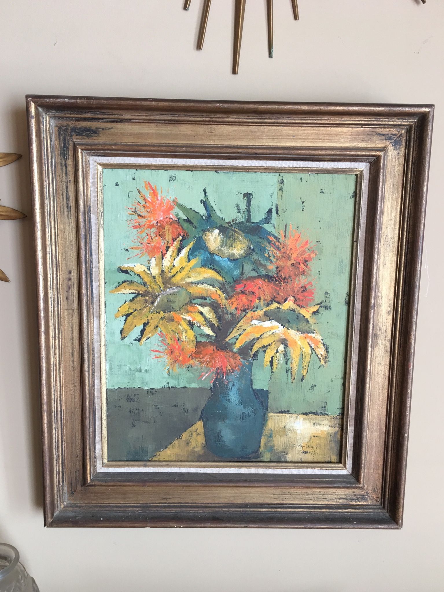 Still life with bouquet of flowers