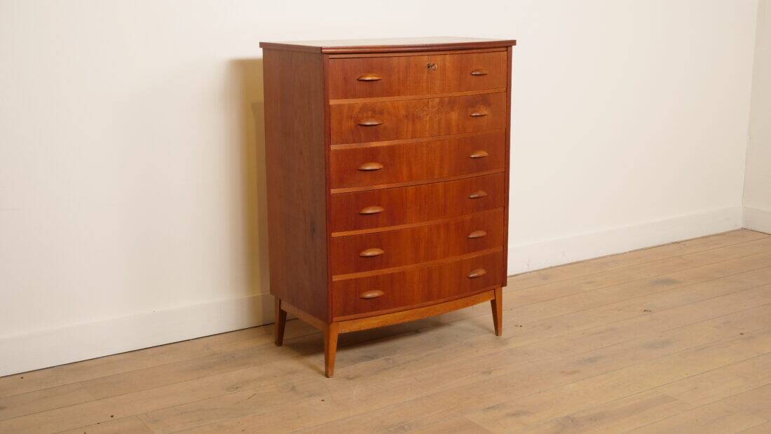 Vintage Danish chest of drawers | Teak | 6 drawers | 104 cm