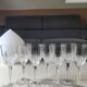 Lot of 7 x crystal glasses. Star/palmette decoration in St Louis style.