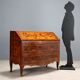 18th-century baroque secretary with a drop-down front in walnut and poplar.