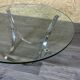 60s 70s coffee table glass table by Werner Lindner for Bacher Space Age