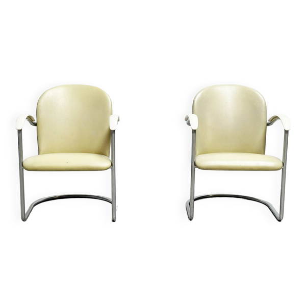 Paire de chaises longues modèle 414 par WH Gispen modèle 414