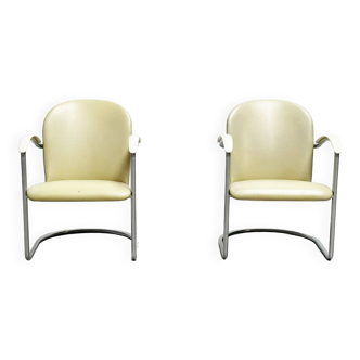 Pair lounge chairs model 414 by WH Gispen model 414