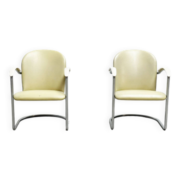 Pair lounge chairs model 414 by WH Gispen model 414