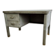 Bureau/bureau industriel vintage acior avec plateau vert menthe