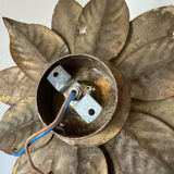 Golden flower wall light from the 70s