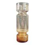 Amber tinted glass cylinder vase