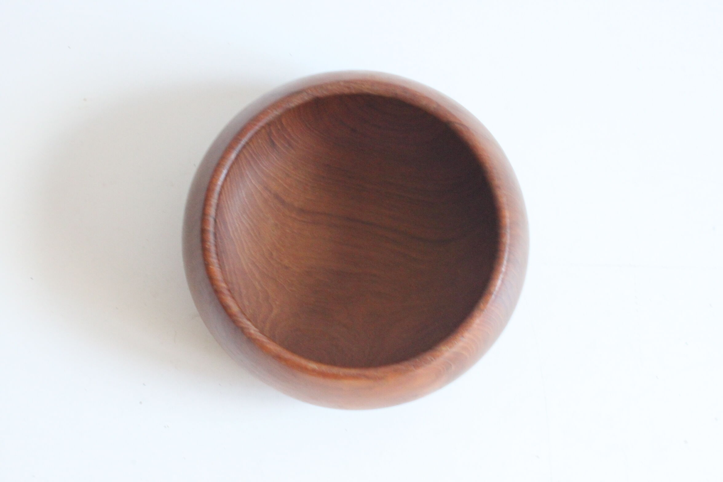 Teak wooden salad bowl and serving spoons, 1970s