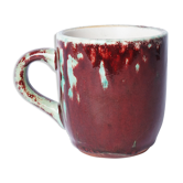 Red & green ceramic mug