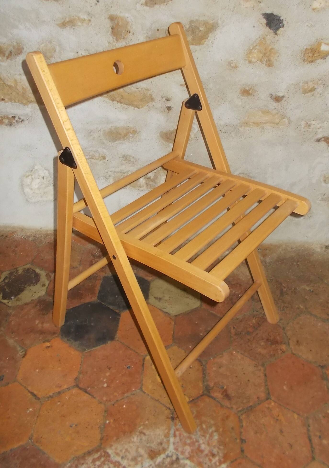 Vintage wooden folding chair