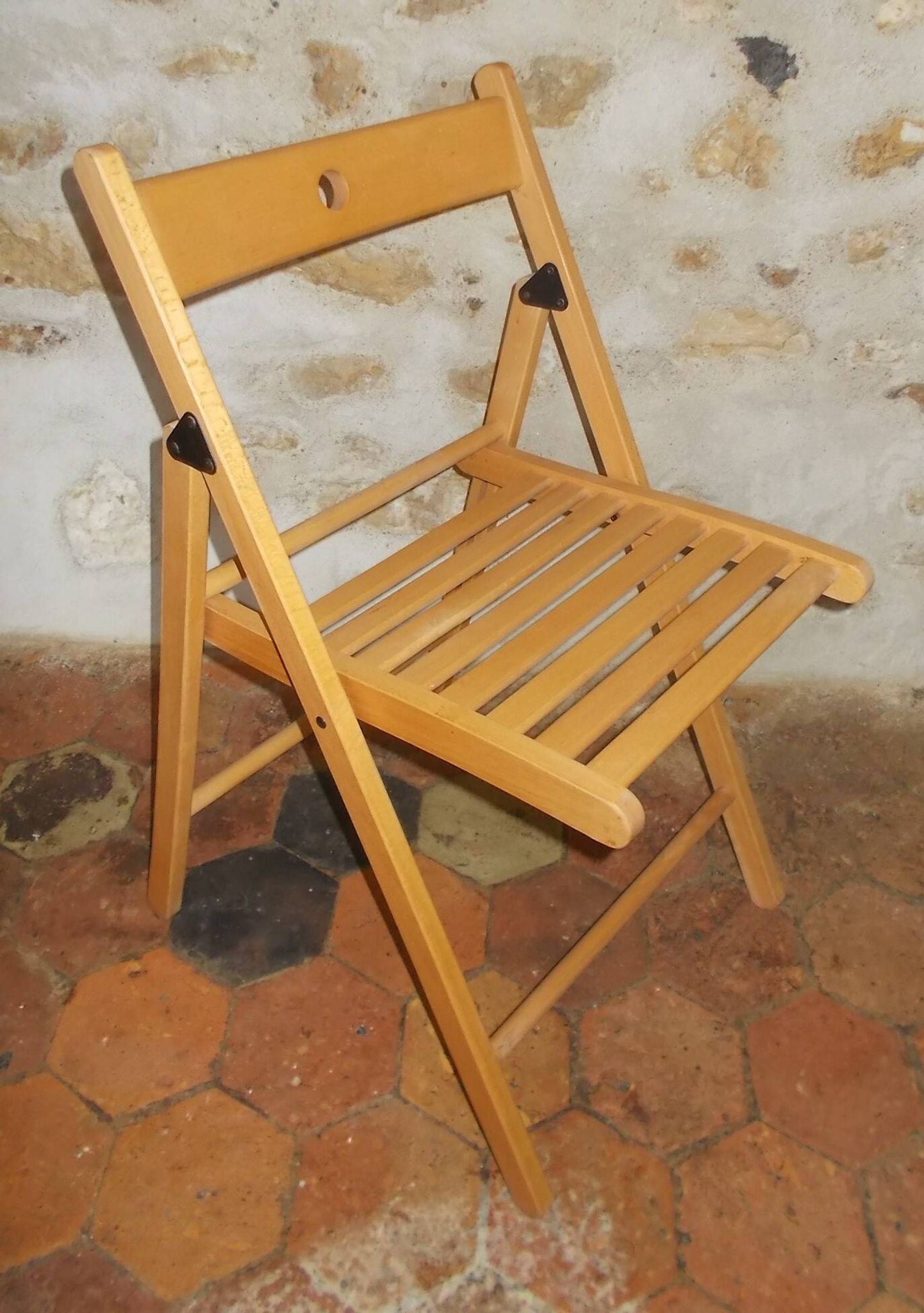 Vintage wooden folding chair