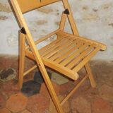Vintage wooden folding chair