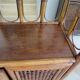 Retro-modernist - Sideboard-bookcase-2 doors-wood-rattan-cane-1960s