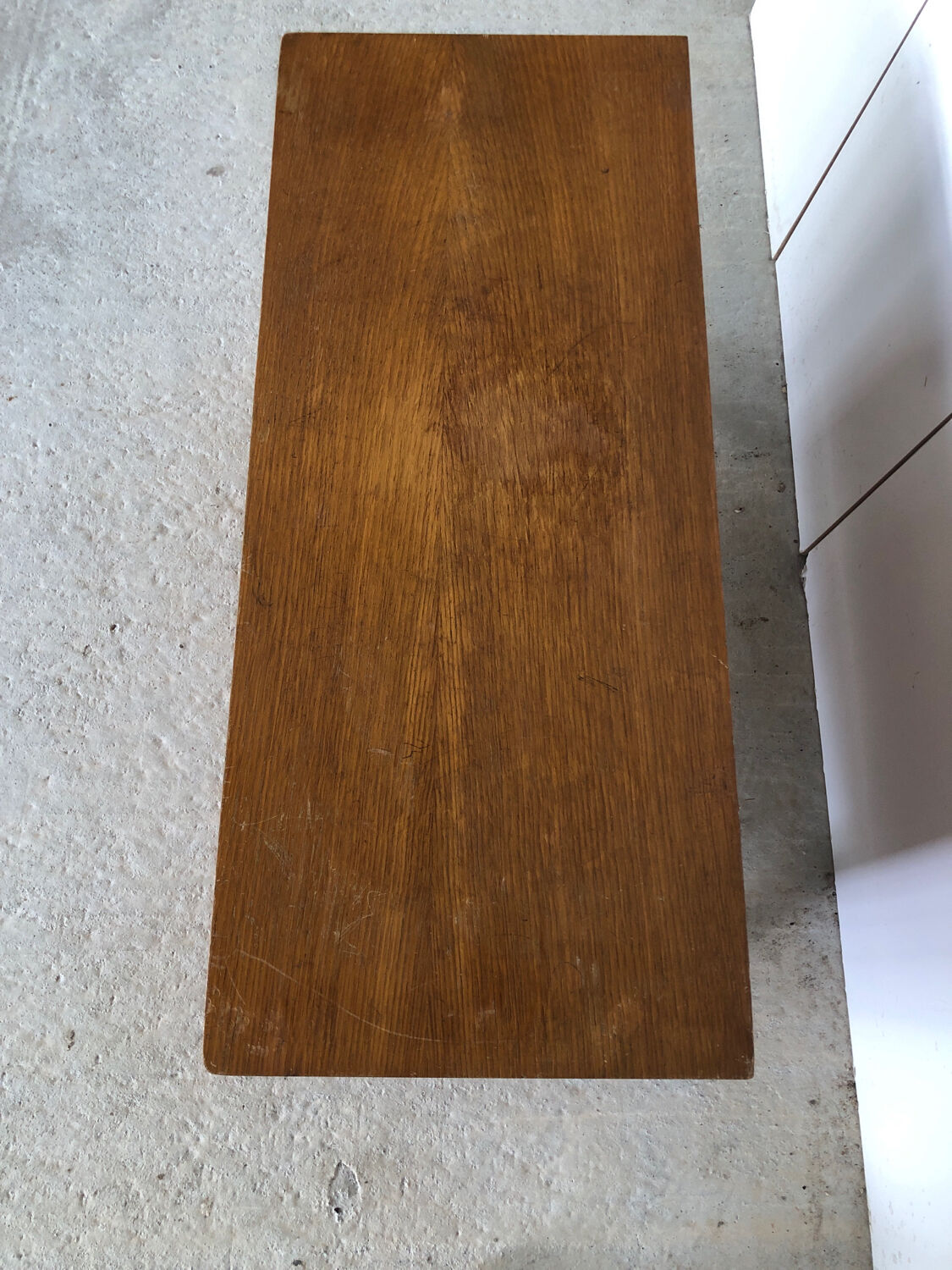 Toy chest with rattan feet retro 50