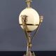 Neoclassical Lamp, Ostrich Egg & Bronze Animal Mount, c. 1900