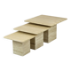 Set of 3 Vintage Travertine Nest Tables Coffee Tables Italy 1970s Design Side Table