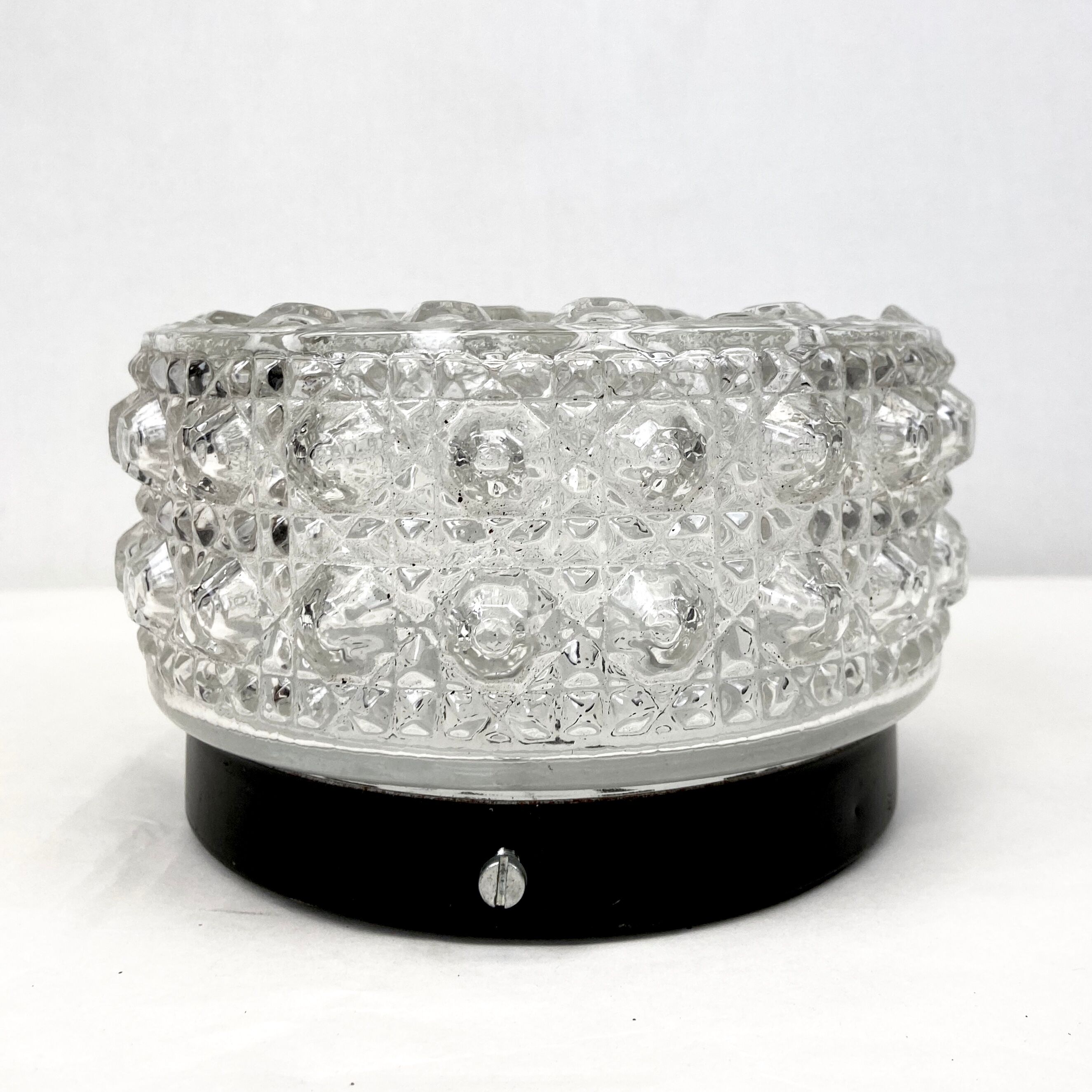Ceiling lamp or wall lamp in holophanous glass - Ø 16 cm