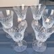 6 large cut crystal water glasses in the style of Cristalline de Lorraine.