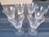 6 large cut crystal water glasses in the style of Cristalline de Lorraine.