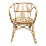 Fauteuil en rotin vintage