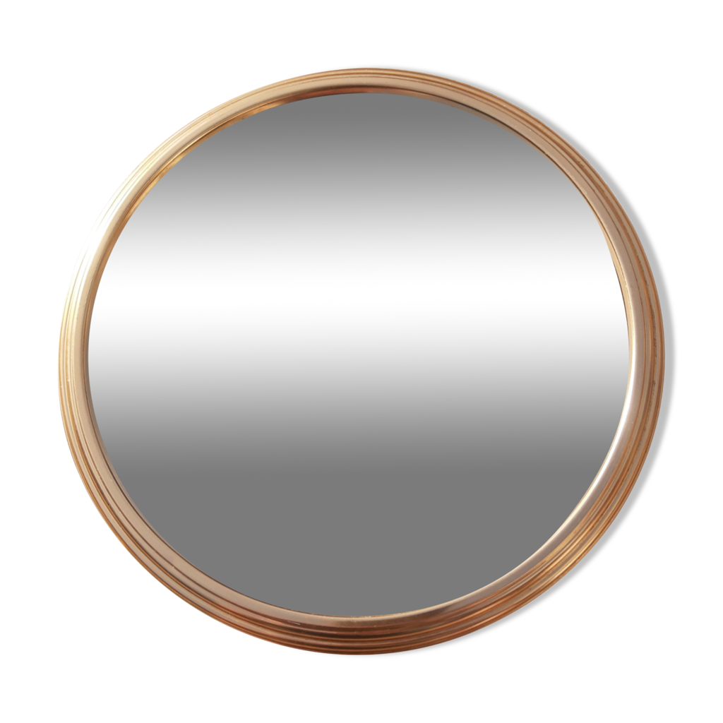 Plateau Miroir Doré Géométrique - Déco Vanité, Rangement Bijoux Et Maquillage