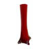 Vintage 70s red blown glass Vase Soliflore