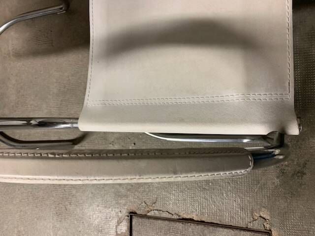 Lot of three vintage tubular armchairs from the 70's