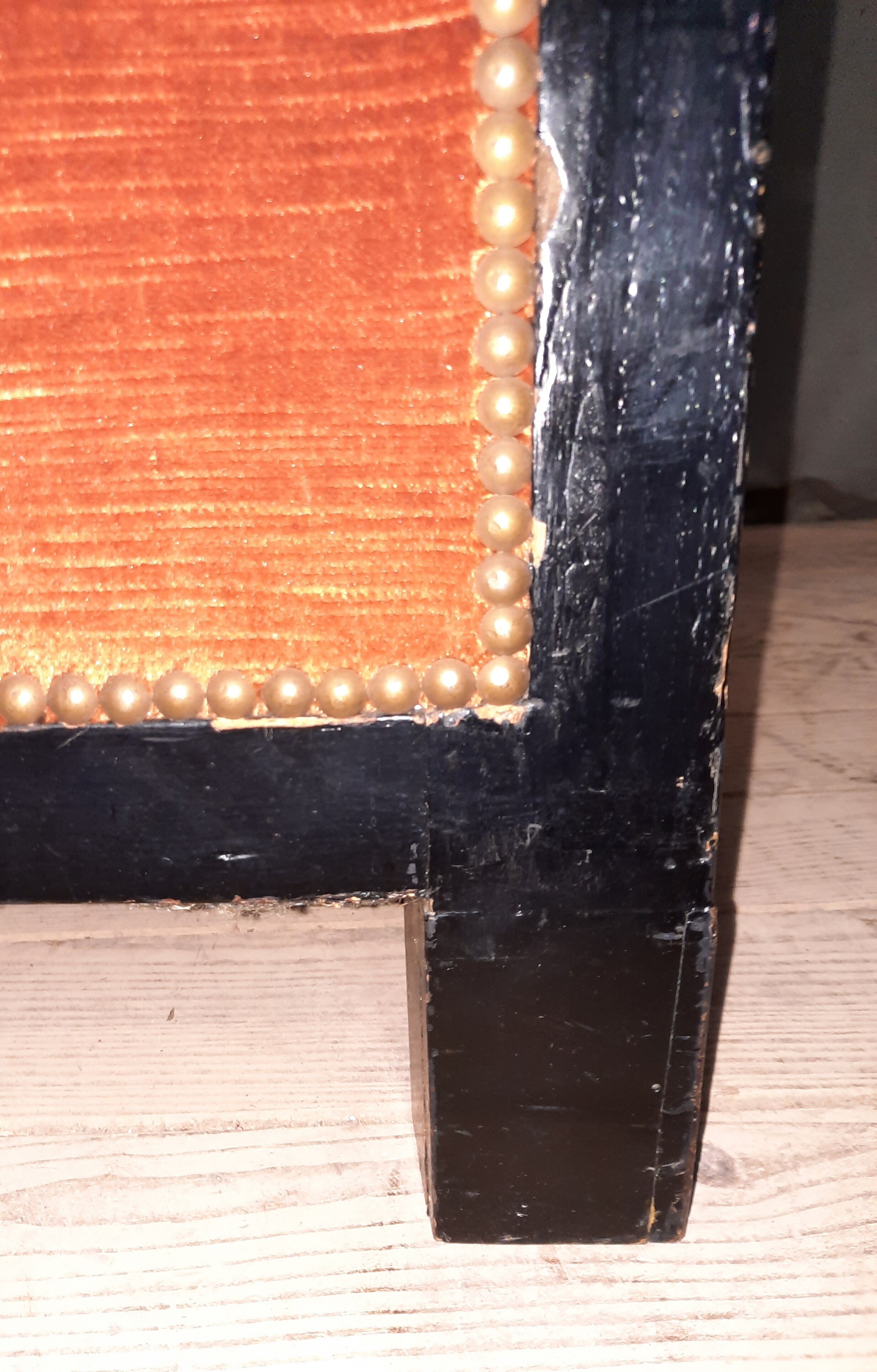 Fauteuil club bois et velour