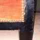 Fauteuil club bois et velour