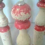 Set of six vintage wooden bowls