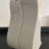 Pair of vintage glazed ceramic vases in an organic shape